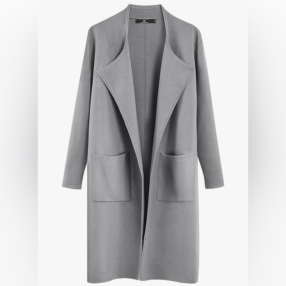 LILLUSORY Jackets & Blazers - Lillusory Oversized Long Knit Coatigan w/Wool- Heather Gray - Size L - Worn Once
